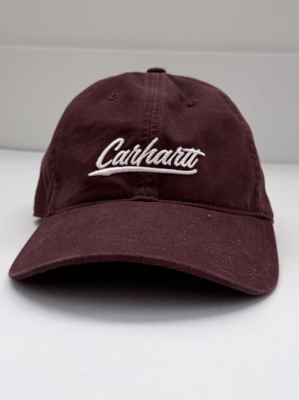 Carhartt WIP Script Logo Canvas Strapback Dad Hat Cap Brown Gorpcore O/S